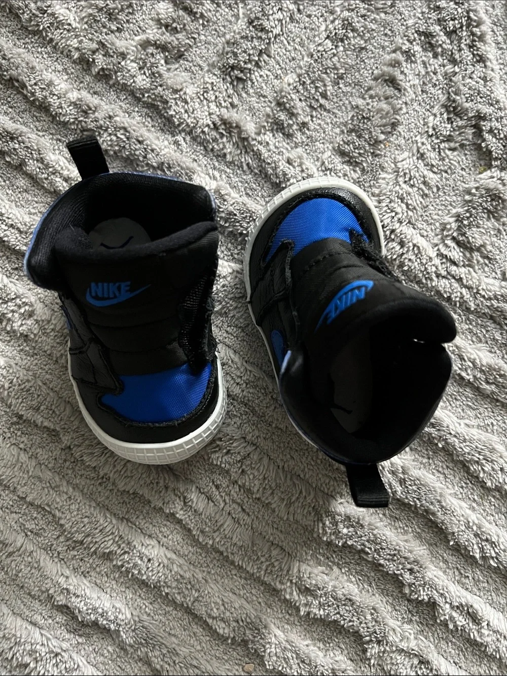 Nike Baby/Toddler Black and Blue High-Top Sneakers